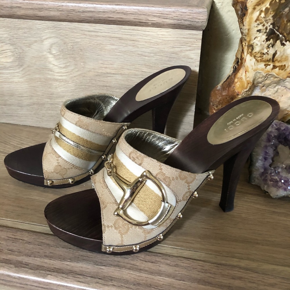 Authentic gucci platform sandal slides